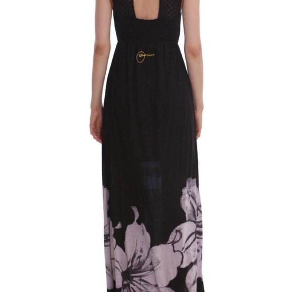 Desigual Septiembre Crochet Open Back   Maxi Dress  Small - Picture 4 of 9